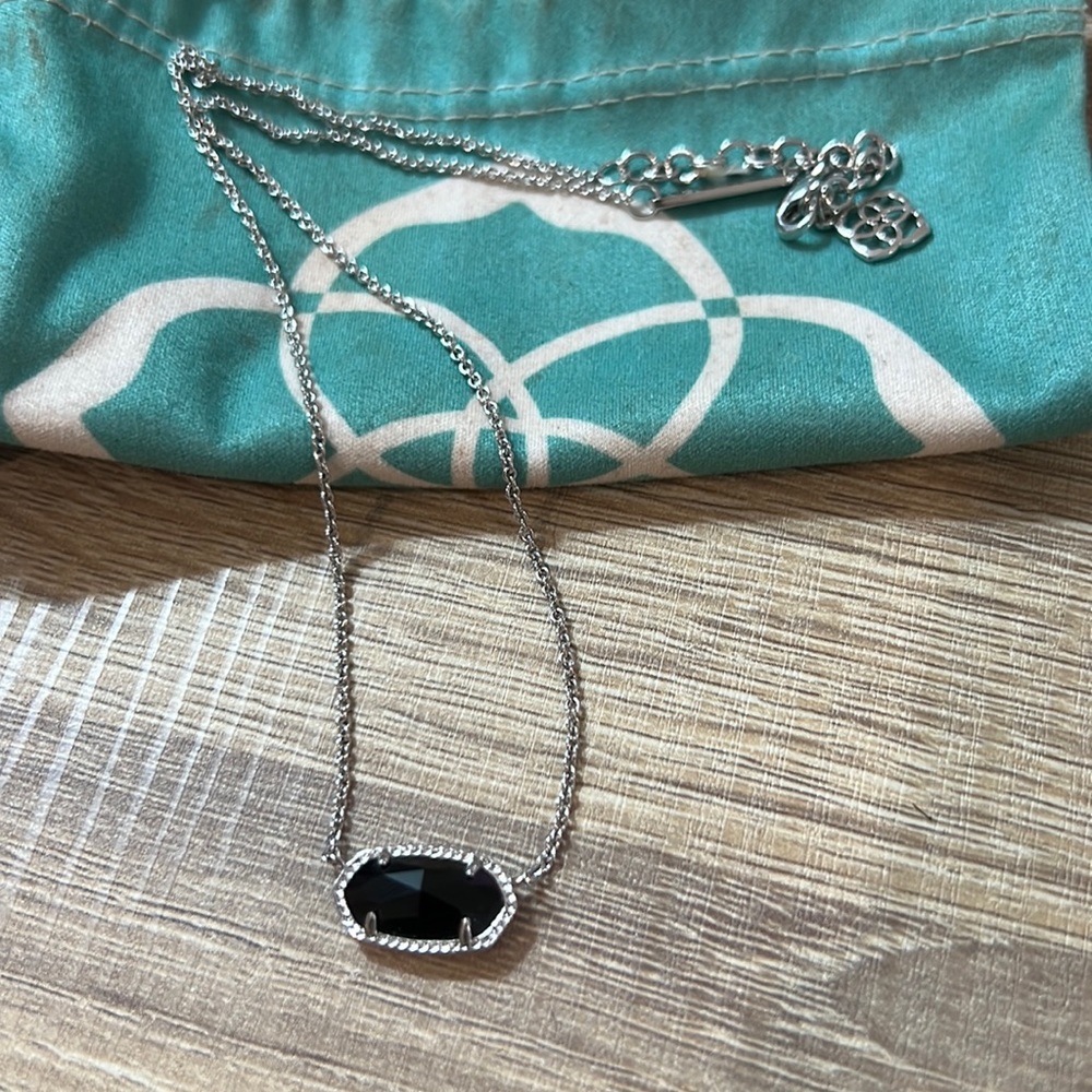 Kendra Scott Elisa Pendant Necklace Black